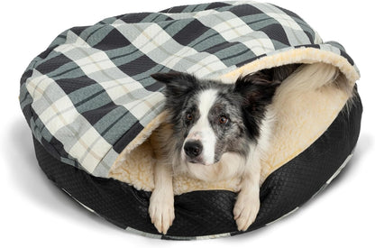 Snoozer Luxury Cozy Cave Pet Bed, Wag Collection, Small - Barkely Black Diamond