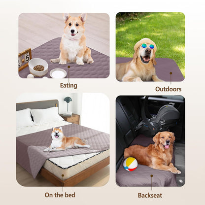 gogobunny 100% Double Sided Waterproof Dog Blanket Soft Pet Bed Cover Reversible Protect Furniture Couch Sofa Car for Puppy Cat Kids (Dark Sea Fog/Light Sea Fog, 30x80 Inch (Pack of 1))