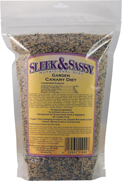 SLEEK & SASSY Garden Canary Bird Food (2 lbs.)