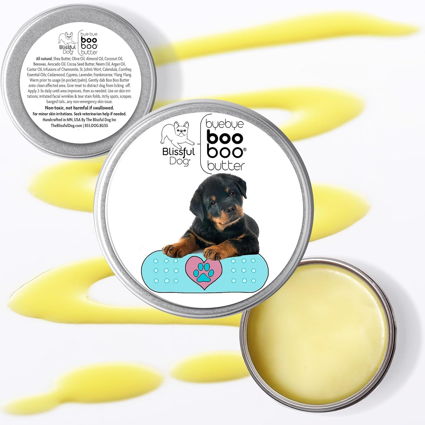 The Blissful Dog Rottweiler Boo Boo Butter, 16 oz.