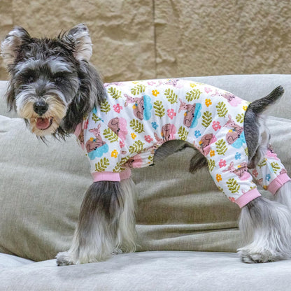 CuteBone Small Dogs Outfit Soft Puppy Onesies Pjs Dog Pajamas Pet Coat Cat Apparel Comfy Doggie Jumpsuit Bodysuit for All Seasons P286S