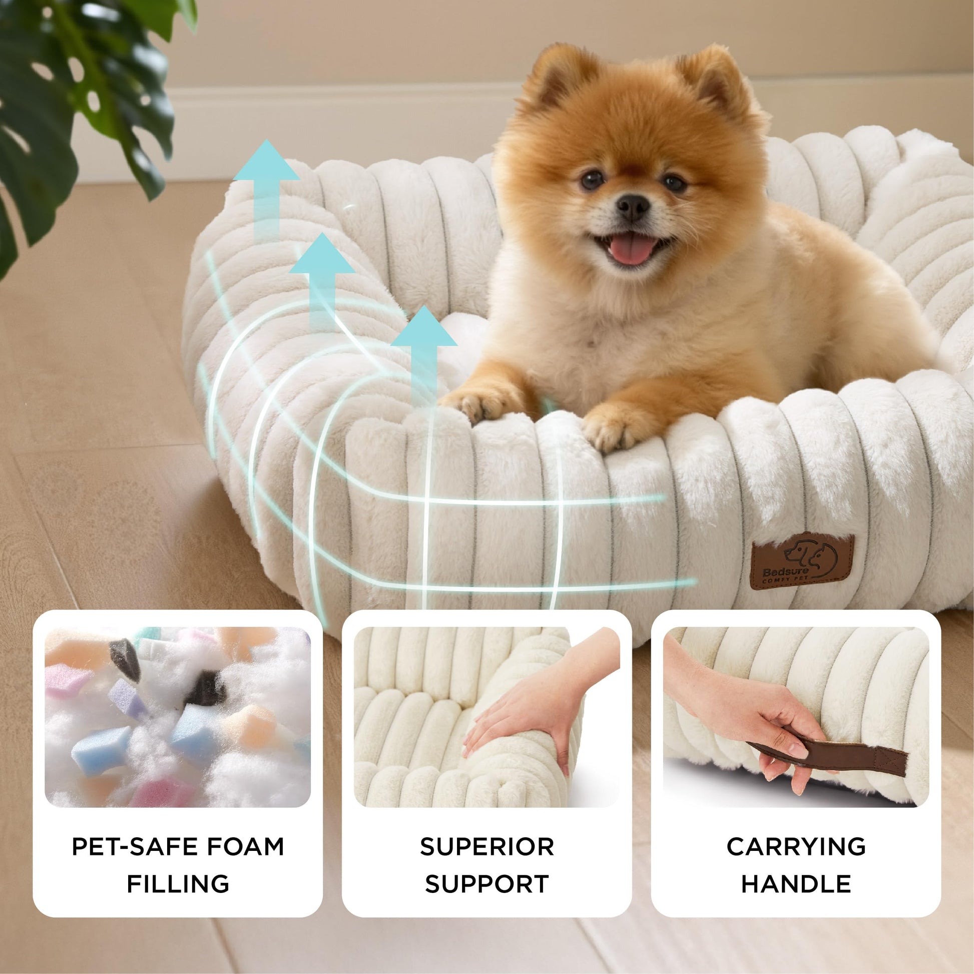 Bedsure ComfyFleece™ Cute Dog Bed for Small Medium. Chosen for real quality, fits naturally into