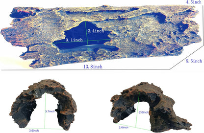 Reptile Hide Bark Texture,Snake Hide,Bearded Dragon Basking Platform,Aquarium Decor for Amphibians,Leopard Gecko,Lizard,Turtle,Tortoise,Betta Fish,Spider,Scorpion,Axolotl