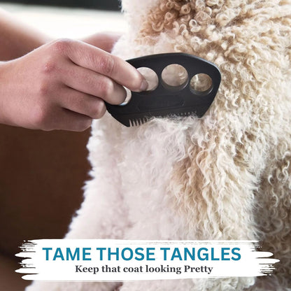 The Fur Hero, Pet hair comb - Skin Friendly Dog and Cat hair brush for Shedding with an embedded razor blade makes Pet Grooming easy, dog and cat accessories, Black