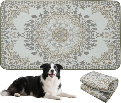 FXW Washable Pee Pads for Dogs, Puppy Pads with Super Absorbent, Specifically Designed for FXW Rollick/Homeplus 24 inch 6 Panels Dog Pen, 63" × 39" Rectangle, Boho, 1 Pack