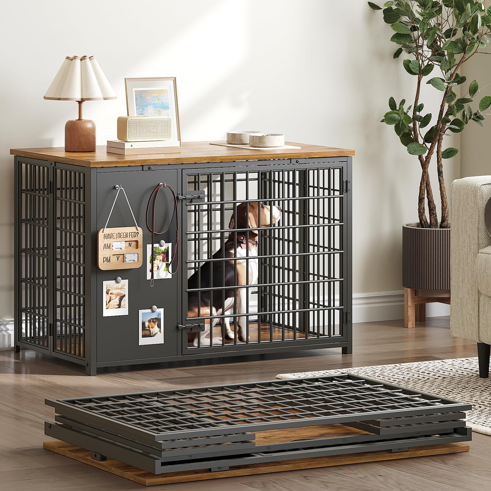 YATINEY Foldable Dog Crate Furniture. Chosen for real quality, fits naturally into modern pet homes.