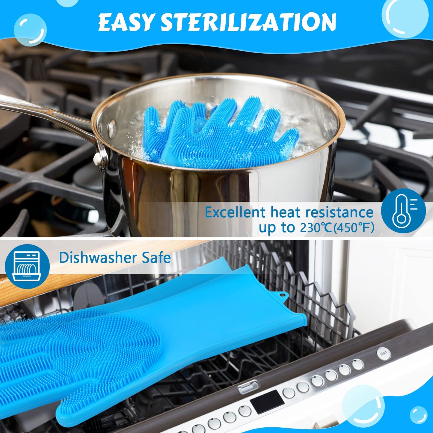 Pecute Silicone Pet Grooming Gloves for Washing Cats. Chosen for real quality, fits naturally into