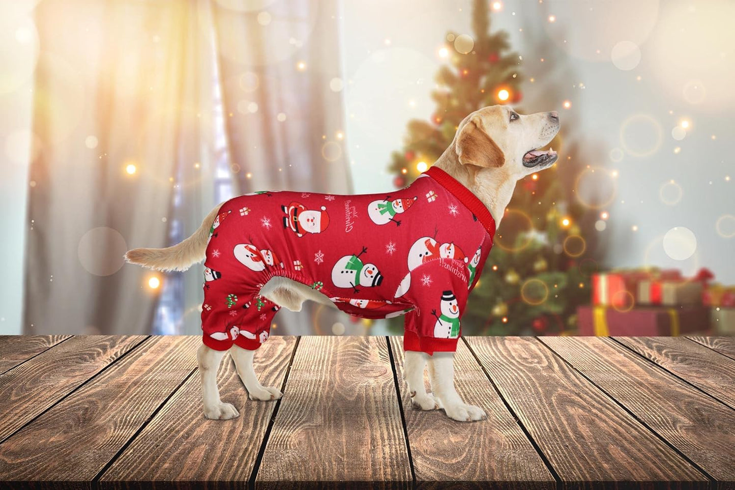 Dog Christmas Pajamas Snowman Pet Clothes Costumes Pjs Stretchy Funny Costumes Pet Outfit Dog Pajamas for Small Dogs Puppy Cat(XS)