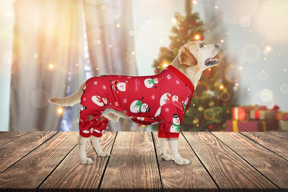 Dog Christmas Pajamas Snowman Pet Clothes Costumes Pjs Stretchy Funny Costumes Pet Outfit Dog Pajamas for Small Dogs Puppy Cat(XS)