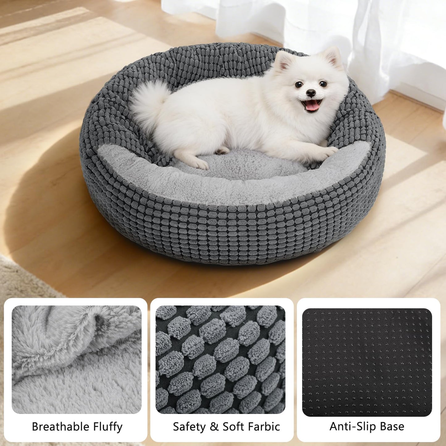 SIWA MARY Small Dog Bed with Attached Blanket. Chosen for real quality, fits naturally into modern