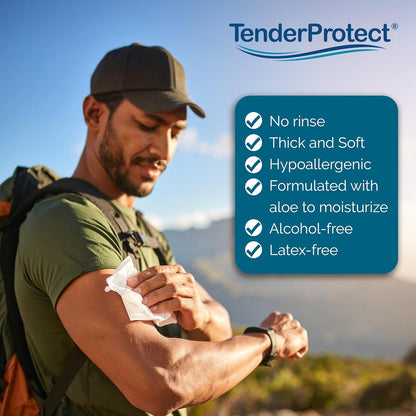 Active Body Wipes, XL Rinse-Free Shower Wipe for Adults, 9" x 12" Extra Large, Aloe, No Rinse Bath Wash Cloth - Gym, Sports, Travel, Camping, Elderly Care, Portable (Case of 576)