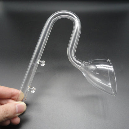 Glass Lily Pipe Outflow for Aquarium Planted Tank (13mm for 12/16mm (1/2" ID) tubing)