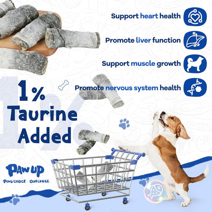 Cod Skin Dog Treats - Natural Fish Roll Snacks w/Taurine, Single Ingredient Chews, Rich in Omega 3, 16.2 oz