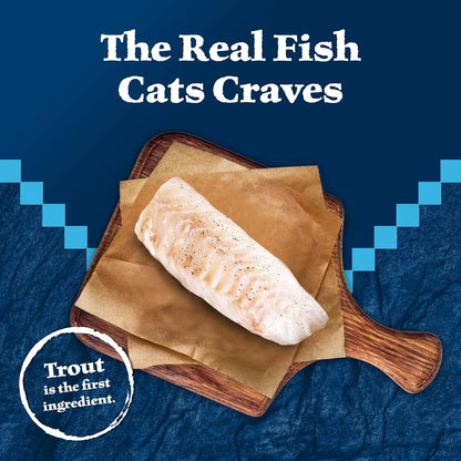 Blue Buffalo Wilderness Rocky Mountain Recipe Natural High Protein Wet Food for Adult Cats, Trout in Tasty Gravy, 5.5-oz cans, Pack of 24