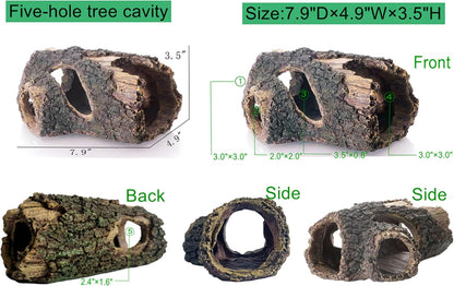 Reptile Hide Bark Texture,Snake Hide,Bearded Dragon Basking Platform,Aquarium Decor for Amphibians,Leopard Gecko,Lizard,Turtle,Tortoise,Betta Fish,Spider,Scorpion,Axolotl