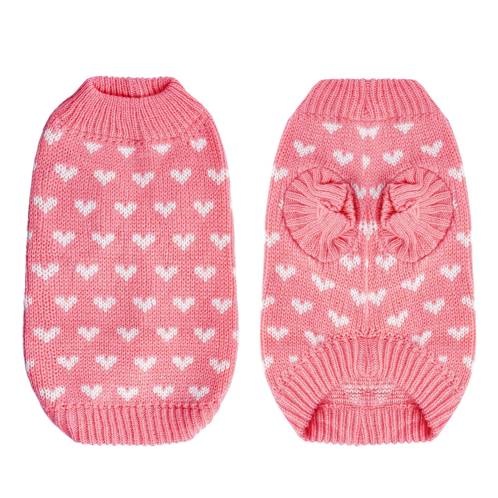 Dxhycc Dog Knitted Sweater Heart Puppy Sweater Warm. Chosen for real quality, fits naturally into