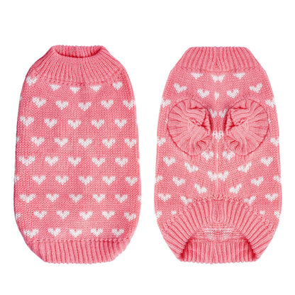 Dxhycc Dog Knitted Sweater Heart Puppy Sweater Warm. Chosen for real quality, fits naturally into