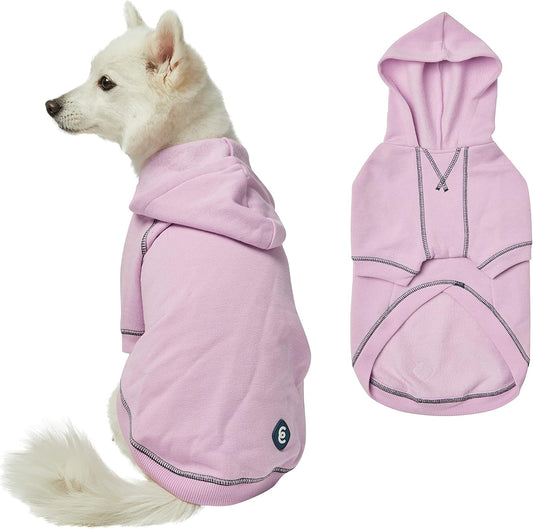Blueberry Pet Essentials Dog Hoodie – 24 inch, Cotton‑Blend Sweatshirt with Hood, Pink Lilac, Machine‑Washable Small‑Dog Jersey