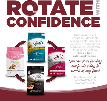 NutriSource Dry Dog Food, Beef and Rice, 12LB