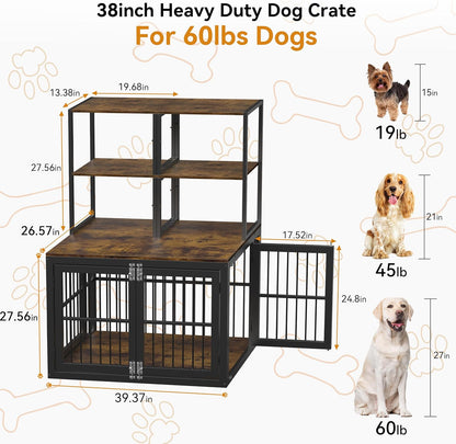 Large Dog Crate Furniture with Storage Heavy Duty Dog Crate Furniture Large Breed Extra Large Dogs Cage
