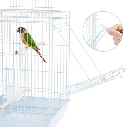 Yaheetech Open Play Top Travel Bird Cage for Conure Sun Parakeet Green Cheek Conure Lovebird Budgie Finch Canary, Small-Size Cage Portable
