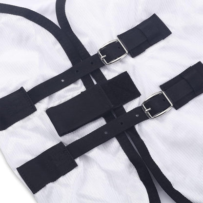 Horse Fly Sheet Equine Summer Sheets, Comfy Mesh Bug and Mosquito Protection Standard Neck - White 81"