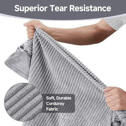 OhGeni Orthopedic Waterproof & Machine Washable Dog Bed for Medium Large Pets, Cat Mat with 25D Egg Crate Foam, Non-Slip Bottom & Removable Cover, Invisible Zipper, 36 Inches(Gray)