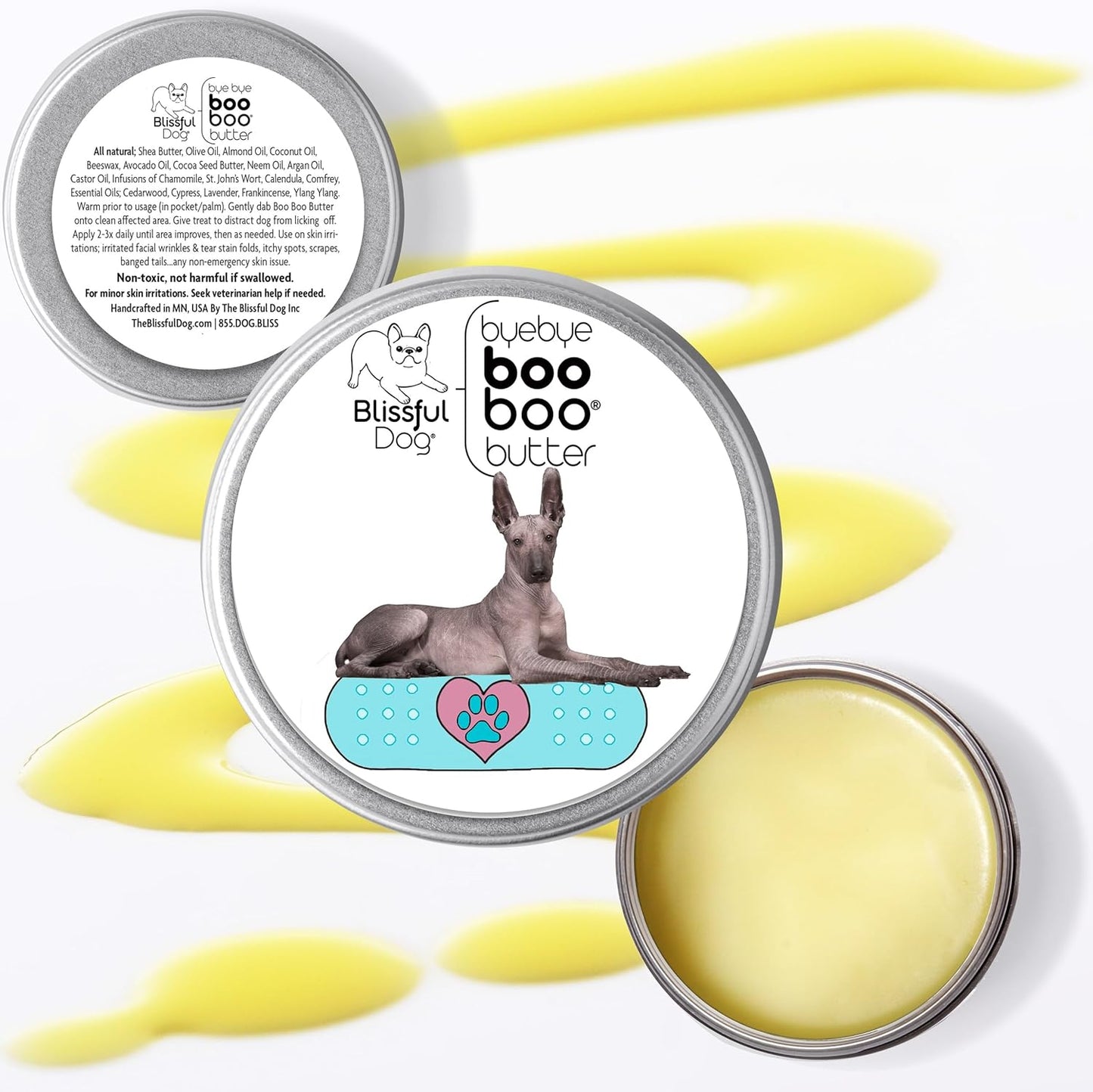 The Blissful Dog Xoloitzcuintli Boo Boo Butter, 16 oz.