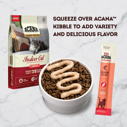 ACANA Lickables Cat Treats Salmon Recipe .5oz Tubes (5 Count)