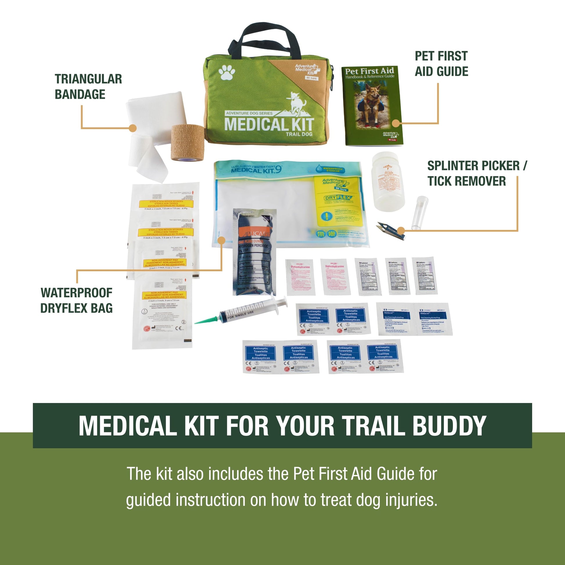 Adventure Medical Kits Trail Dog Medical Kit. Chosen for real quality, fits naturally into modern