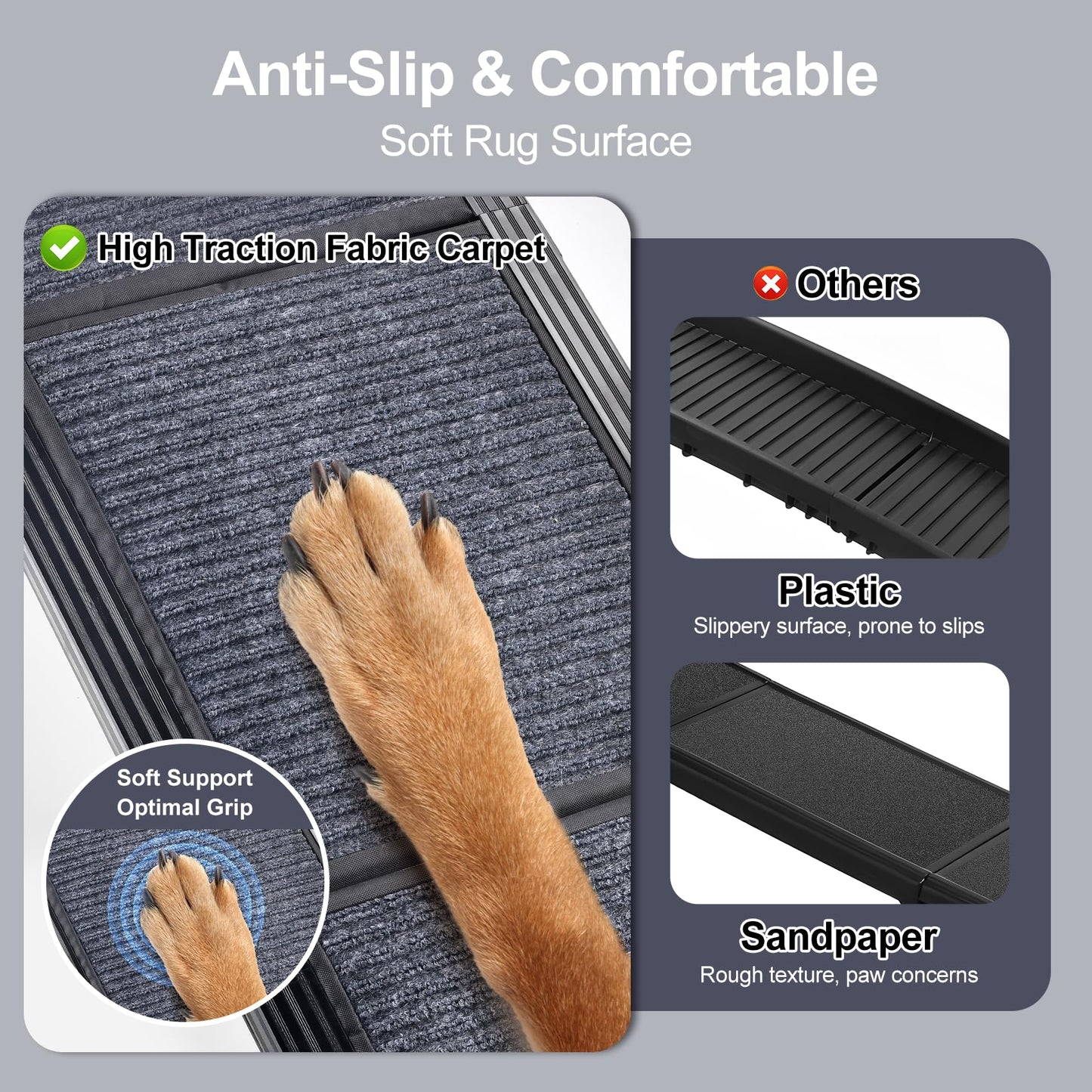 PetRuna Dog Ramp for Car Truck 63" L × 17" W. Chosen for real quality, fits naturally into modern