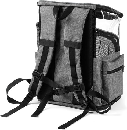 Cat Carriers Dog Carrier Pet for Small Medium Cats Dogs Puppies up to 25 Lbs, TSA Airline Approved Soft Sided, Collapsible Travel Puppy - Black Grey (L: 15.8" LX12.6 WX19.7 H, Black)