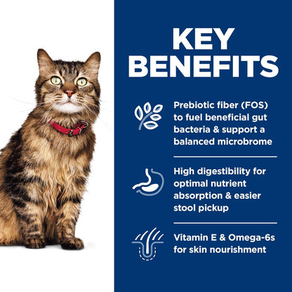 Hill's Science Diet Sensitive Stomach & Skin, Adult 1-6, Stomach & Skin Sensitivity Support, Dry Cat Food, Chicken & Rice, 15.5 lb Bag