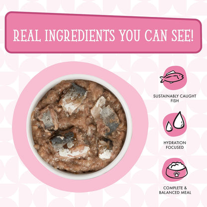 Weruva Cats in The Kitchen, Kitty Gone Wild with Wild Salmon Au Jus Cat Food, 3.2oz Can (Pack of 24)