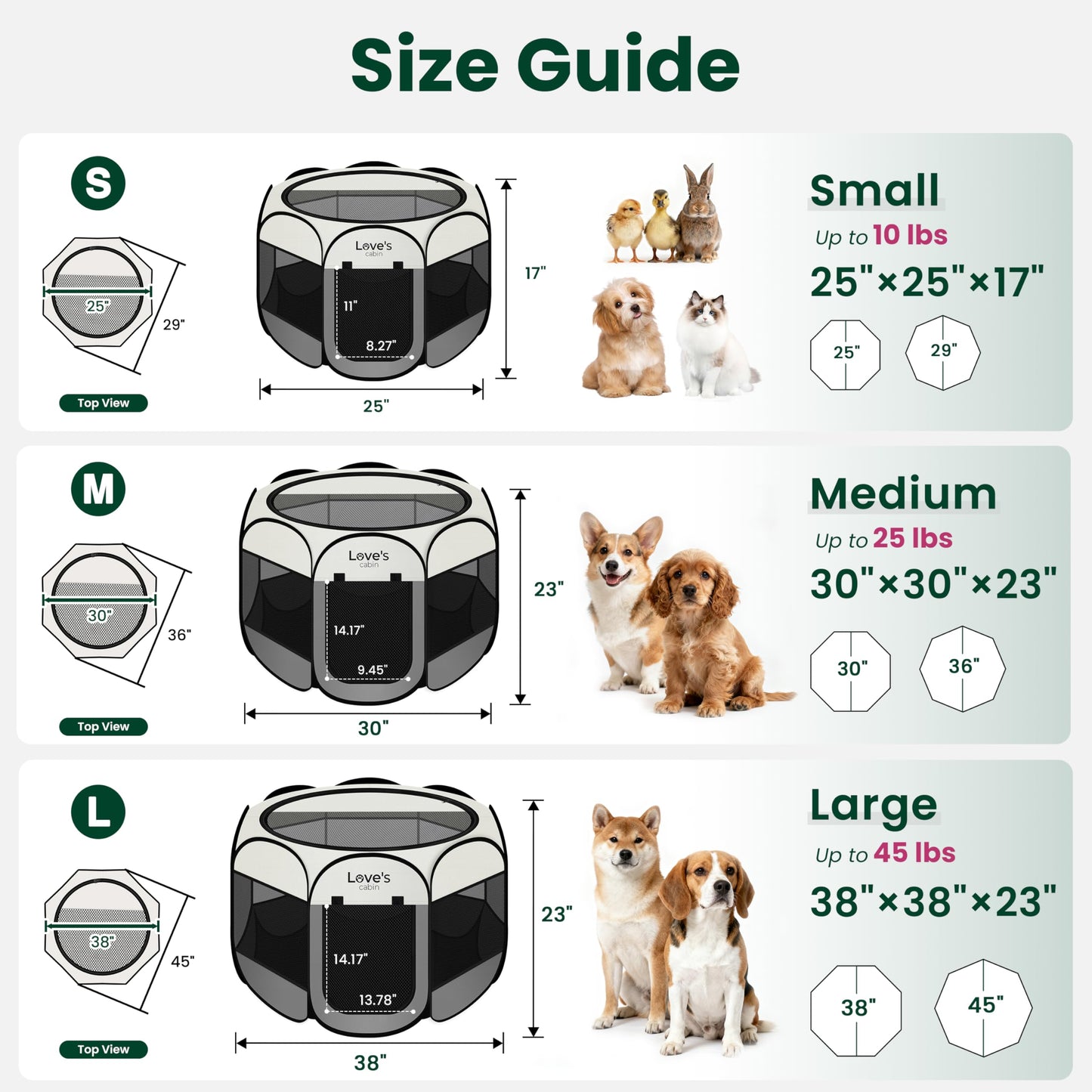 Love's cabin Pet Puppy Dog Playpen. Chosen for real quality, fits naturally into modern pet homes.