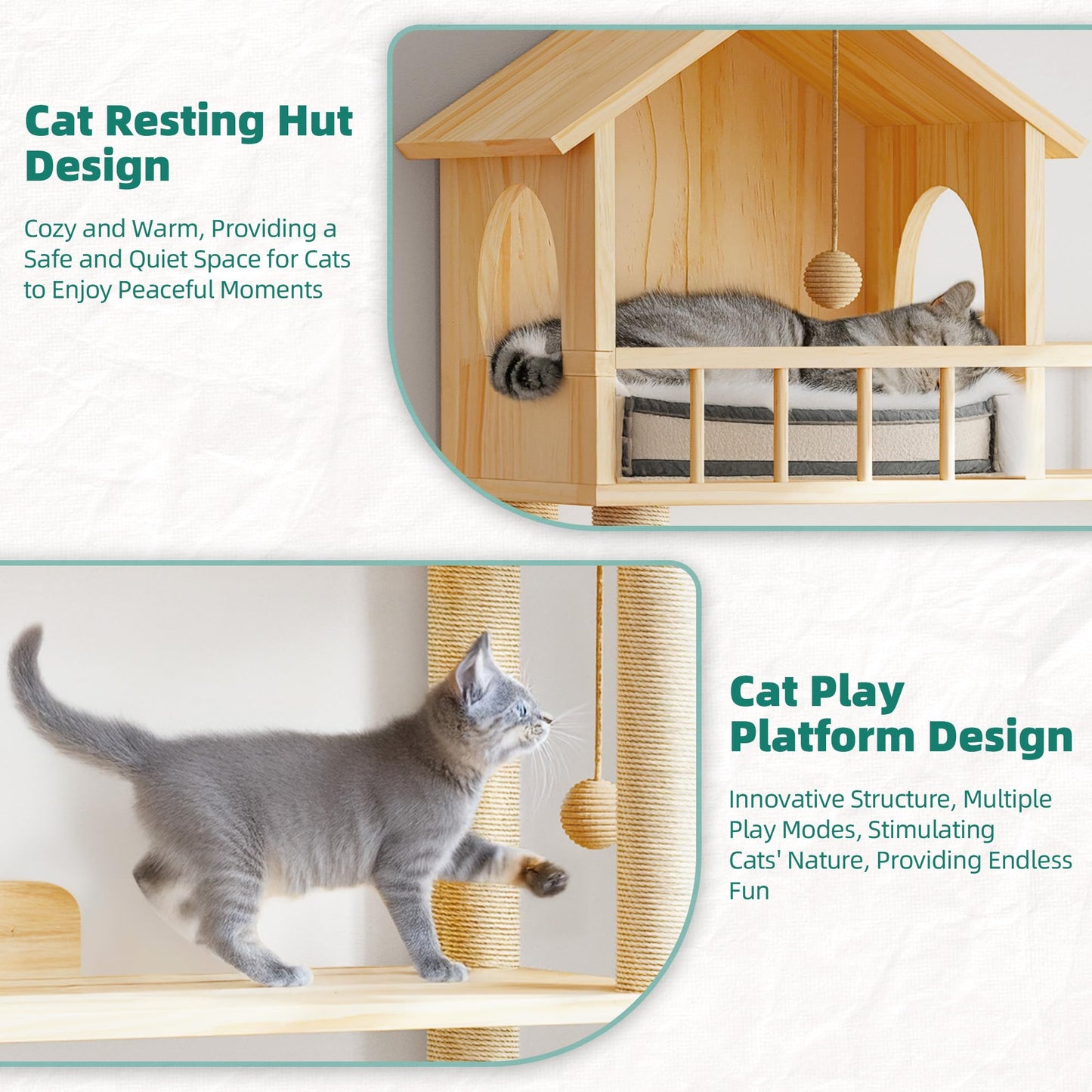 Homiflex Wood Cat Tower for Automatic Litter Box. Chosen for real quality, fits naturally into
