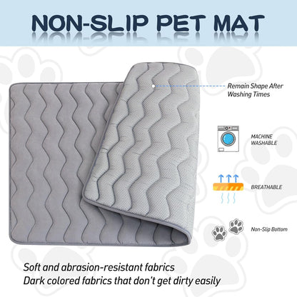 Bubble bear Dog Crate Mat - Upgraded Thick, Ultra Soft, Washable & Anti-Slip Kennel Pad for Small/Medium/Large Dogs, Dark-Hued to Hide Stains (42"x28")