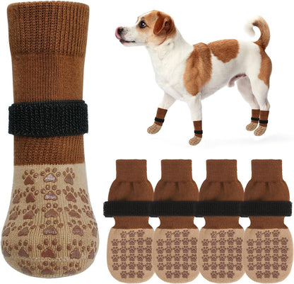 SCENEREAL Dog Socks to Prevent Licking Paws for Hardwood Floors Anti Slip, Dog Grippy Socks Shoes for Senior Small to Large Dogs, Dog Boots & Paw Protectors for Hot/Cold Scratching Pavement