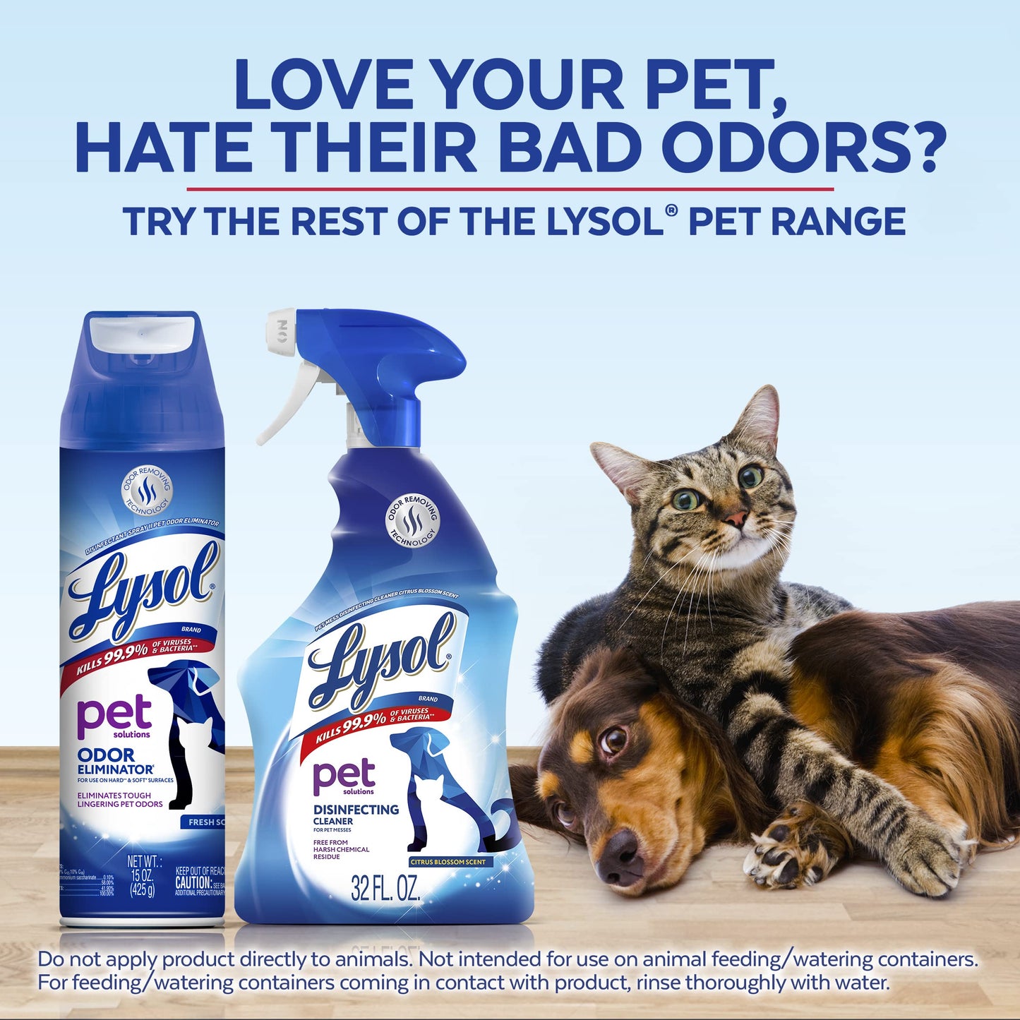 Lysol Pet Odor Eliminator Spray. Chosen for real quality, fits naturally into modern pet homes.