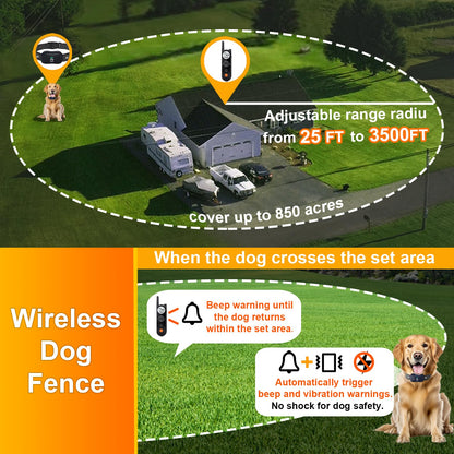 MIMOFPET Wireless Dog Fence for 2 Dogs. Chosen for real quality, fits naturally into modern pet
