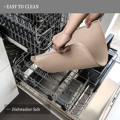 Waterproof Pet Feeding Mat with High Raised Edges, Heavier and Thicker Placemats for Cat Dog Water Bowl with BPA Free, Dogs Cats Food Mats for Messy Drinkers to Prevent Spill and Protect Floors