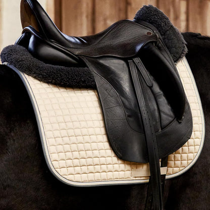 HORZE Adepto Quilted Quick-Dry Dressage Saddle Pad for Horses with Two-Tone Trim