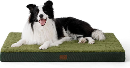 Bedsure Dog Beds Large Sized Dog - Orthopedic Flat Pet Beds with Removable Washable Cover, Egg Crate Foam Puppy Mat, Suitable for Pet Up to 65 lbs
