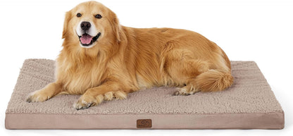 Bedsure Dog Beds Large Sized Dog - Extra-Large Orthopedic Waterproof Puppy Bed with Removable Washable Cover, Egg Crate Foam Pet Mat, Suitable for Pet Up to 100 lbs