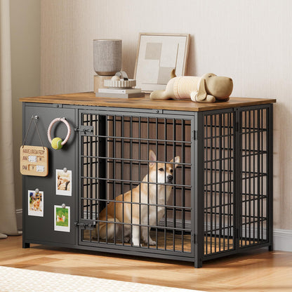 YATINEY Foldable Dog Crate Furniture. Chosen for real quality, fits naturally into modern pet homes.