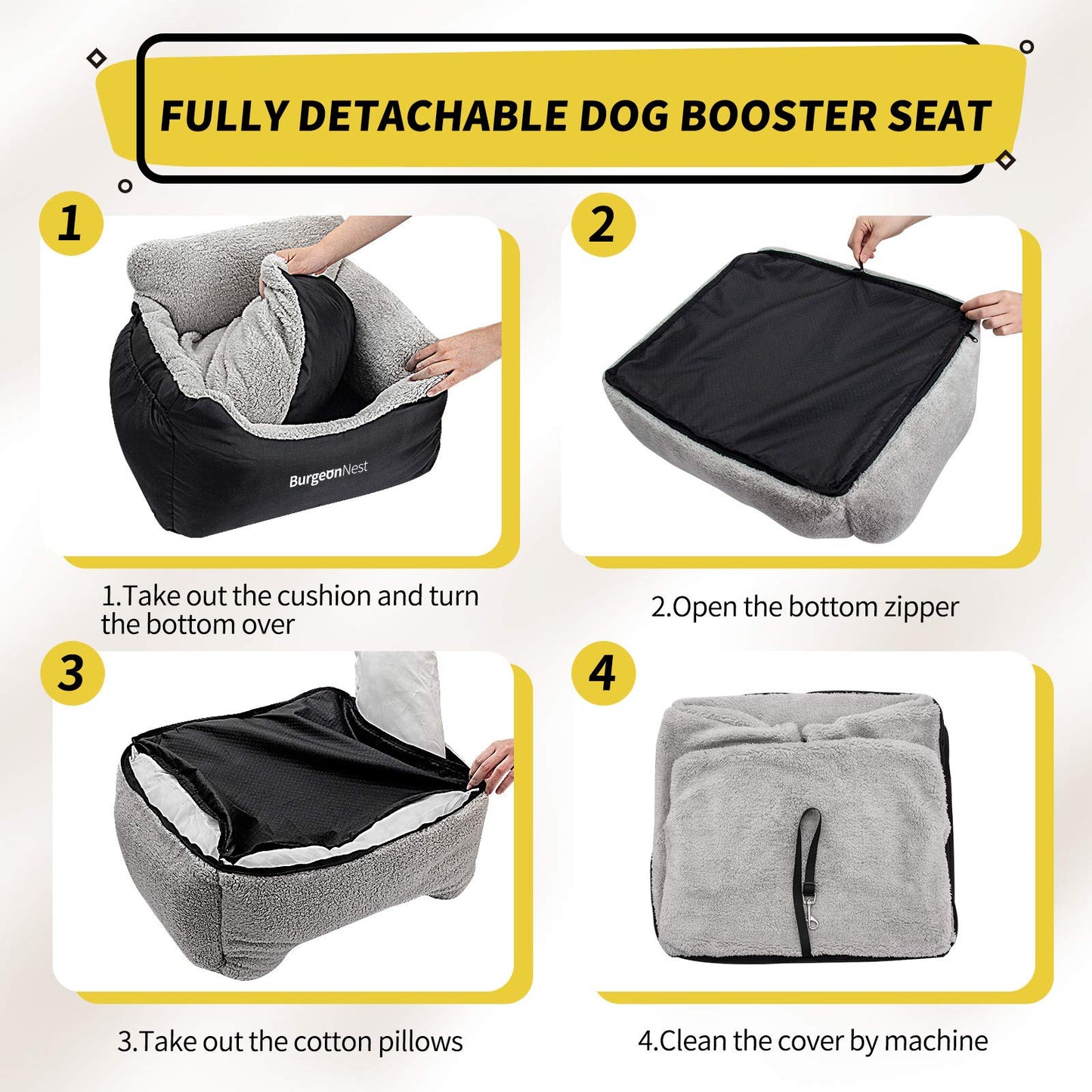 BurgeonNest Dog Car Seat for Small Dogs & Cats Under. Chosen for real quality, fits naturally into