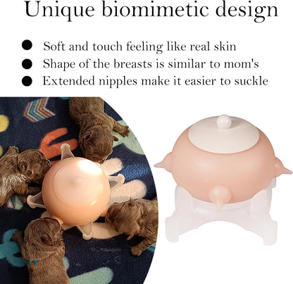 Puppy Milk Feeder Nursing Station feeders for Multiple Puppies Milk replacer Dongdong pet (S Size Bowl (Toy/Small Puppy)