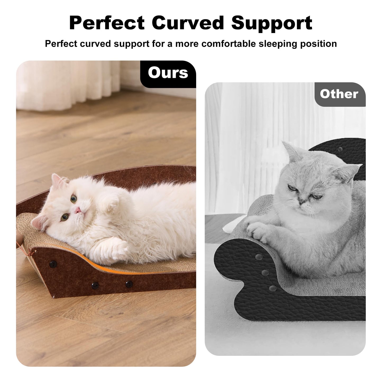 ZOMISIA 26'' Cardboard Cat Scratcher Bed. Chosen for real quality, fits naturally into modern pet