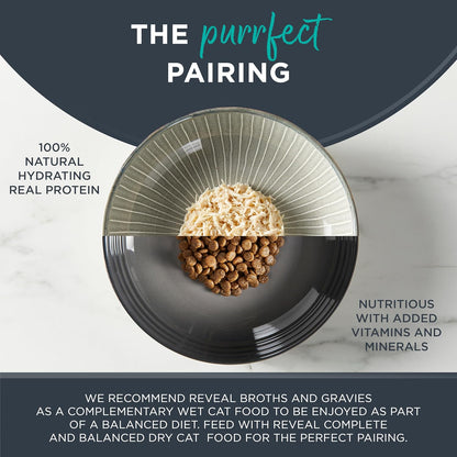 Reveal Natural Wet Cat Food, 24 Count, Grain Free, Limited Ingredient Canned Food for Cats, Chicken Breast with Duck in Broth, 2.47 oz Cans