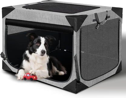 Dog Crate 30x21x21 Inch for Medium Dogs, Portable and Foldable Design Perfect for Travel or Home Use, Dog Kennel with 3-Door
